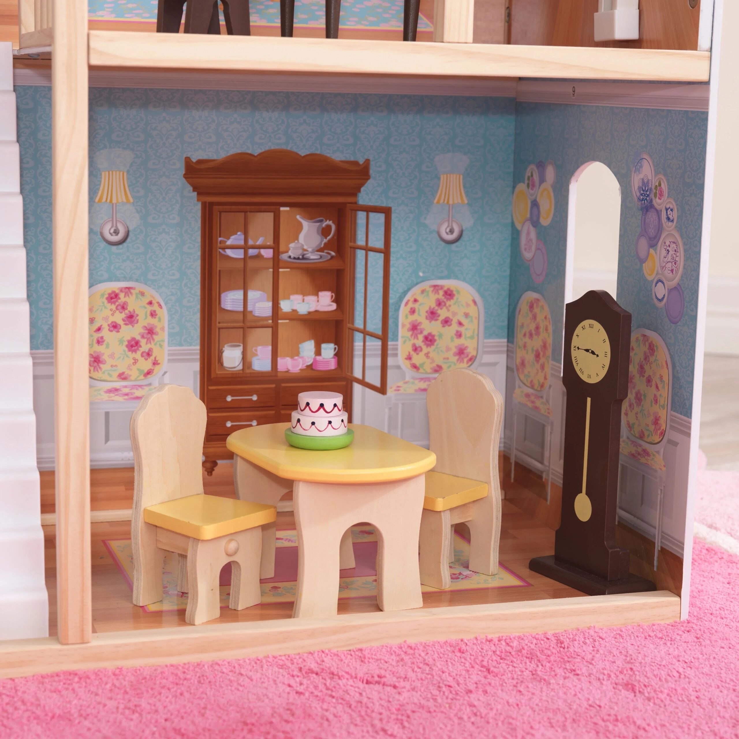 ecd82c383daeb6f987e4e9017c72279a118b70c74dd271f608218340b37ace23-scaled-1 Majestic Mansion drewniany Dollhouse z 34 akcesoria