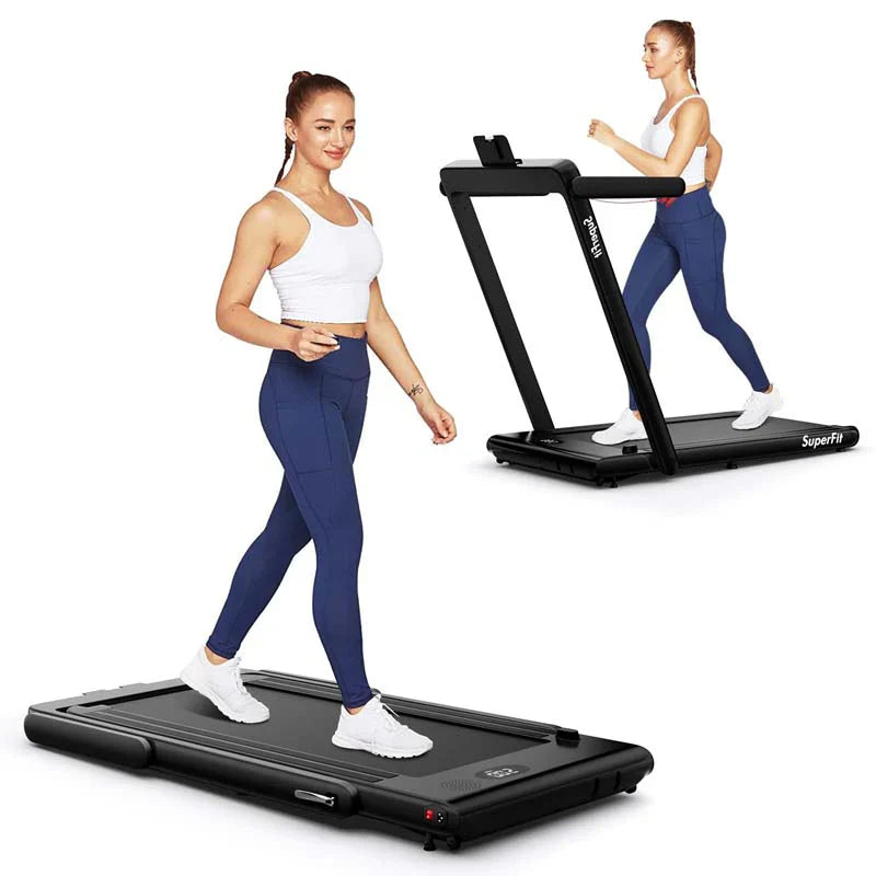 ee3c56c8b975dd4e2d0a3208a4fa1a39a5329866c010b7e05e27b6c22ca340c9 Treadmill - 2.5HP 2-in-1 Folding Under Desk, Featuring Speaker APP Remote Control - Portable Walking Jogging Machine for Home Gym Office