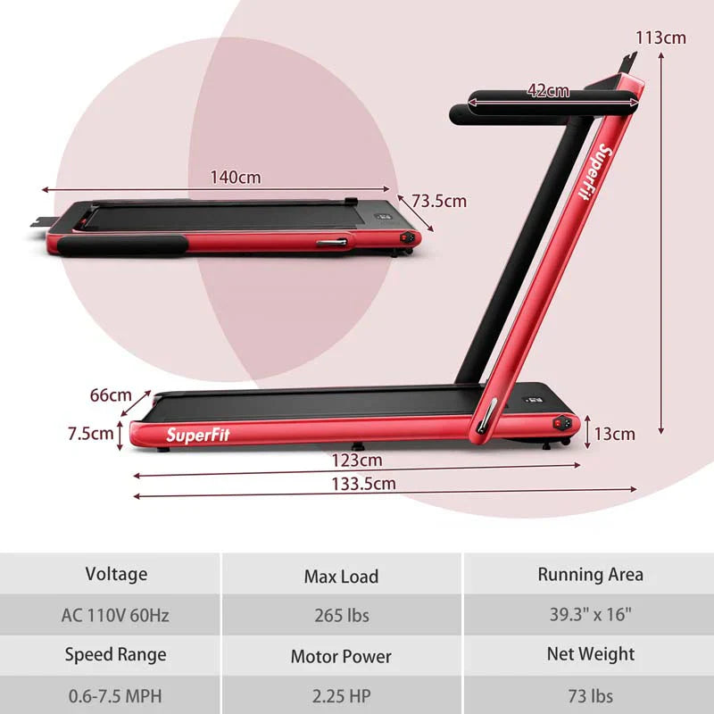 f50f3967b3ed6f6ff94ca81b52995e18dee12110c564756dd6af78ae19640340 Treadmill - 2.5HP 2-in-1 Folding Under Desk, Featuring Speaker APP Remote Control - Portable Walking Jogging Machine for Home Gym Office